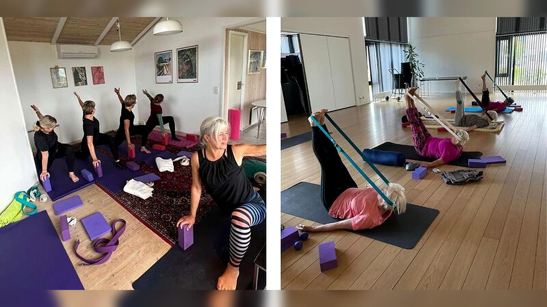 Iris underviser i yoga